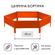 Клумба оцинкованная, d=80 см, высота бортика 15 см, оранжевая, Greengo