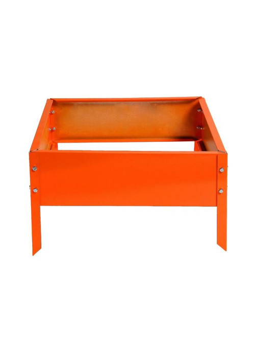 Клумба оцинкованная, 50×50×15 см, оранжевая, «Квадро», Greengo