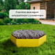 Клумба оцинкованная, d=60 см, высота бортика 15 см, жёлтая, Greengo