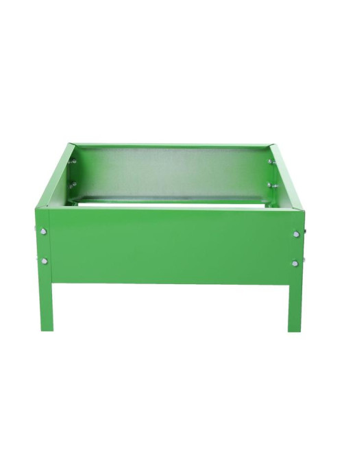 Клумба оцинкованная, 50×50×15 см, ярко-зелёная, Greengo