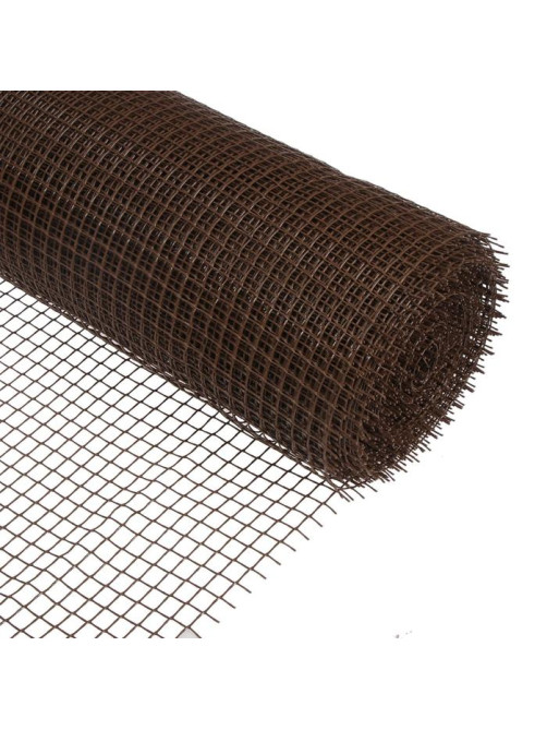 Сетка садовая, 1×20 м, ячейка ромб 15×15 мм, пластиковая, коричневая, Greengo, в рулоне