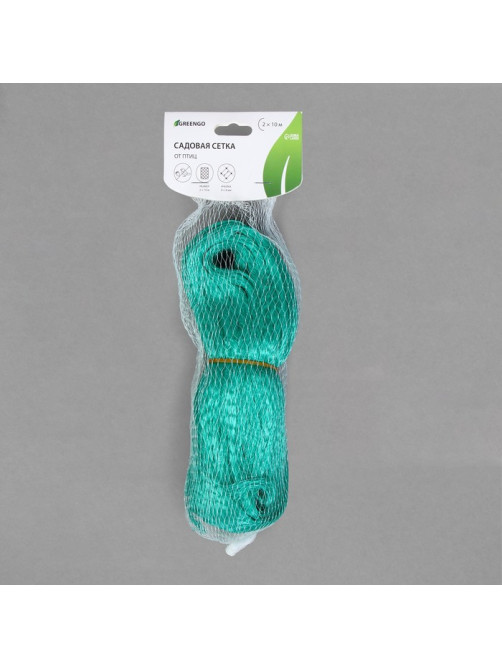 Сетка садовая, мягкая, 10×2 м, ячейка 8×8 мм, от птиц, Greengo