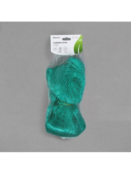 Сетка садовая, мягкая, 10×4 м, ячейка 15×15 мм, от птиц, Greengo
