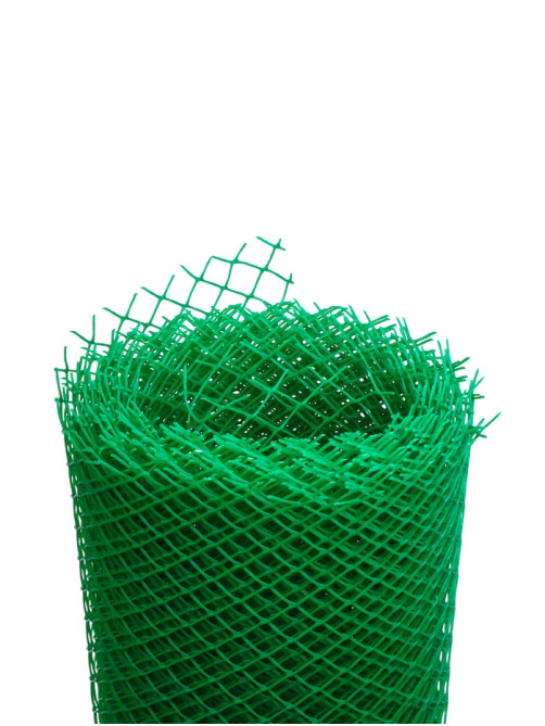 Сетка садовая, 1×10 м, ячейка ромб 15×15 мм, пластиковая, зелёная, Greengo, в рулоне