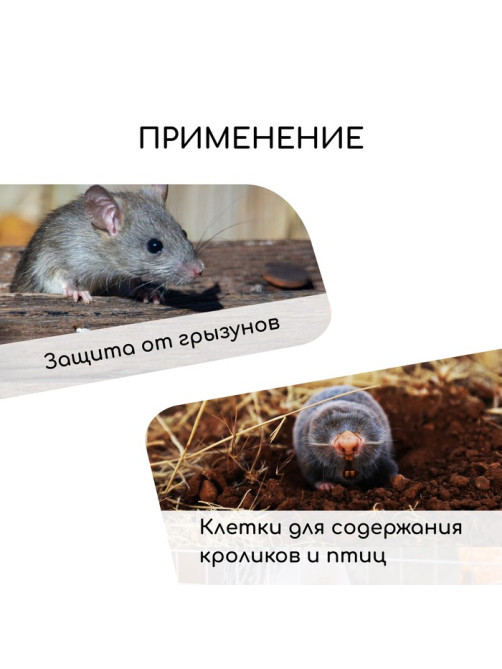 Сетка оцинкованная, сварная, 10×0.5 м, ячейка 12.5×12.5 мм, d=0.7 мм, Greengo