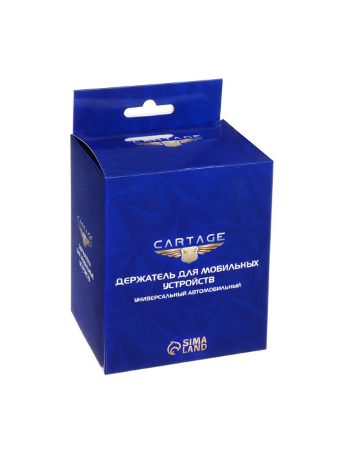 Держатель телефона Cartage в дефлектор, самозажимной захват 6-9.5 см, черный