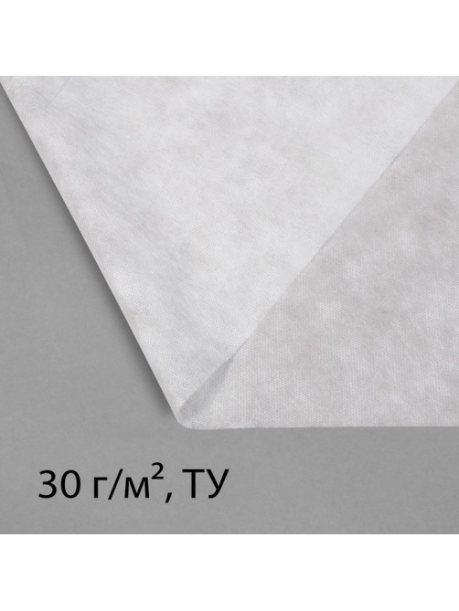 Материал укрывной, 10×1.6 м, плотность 30 г/м², спанбонд с УФ-стабилизатором, белый, Greengo, Эконом 30%