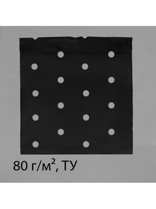 Материал мульчирующий, с перфорацией, 5×1.6 м, плотность 80 г/м², спанбонд с УФ-стабилизатором, 4 ряда перфорации, чёрный, Greengo, Эконом 30%