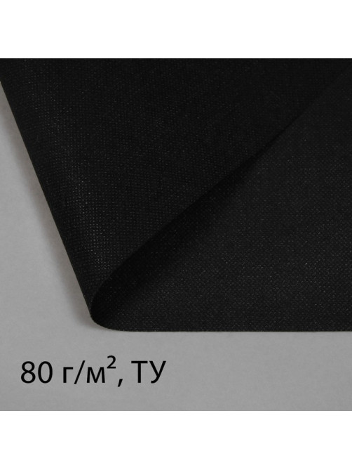 Полоса защитная для междурядий, 20×0.3 м, плотность 80 г/м², спанбонд с УФ-стабилизатором, чёрная, Greengo, Эконом 30%