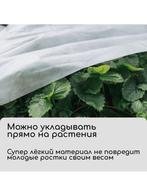 Материал укрывной, 5×1.6 м, плотность 30 г/м², спанбонд с УФ-стабилизатором, белый, Greengo, Эконом 30%
