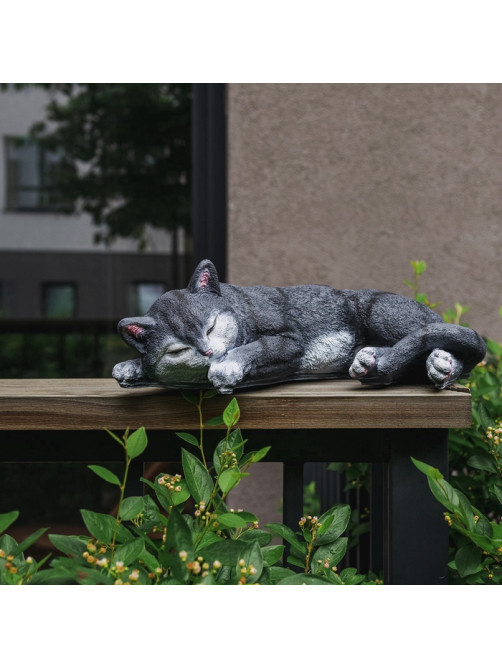 Садовая фигура из полистоуна «Кот Кузя», 13×24×40 см
