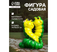 Садовая фигура из полистоуна «Гусеницы», 16×14×22 см