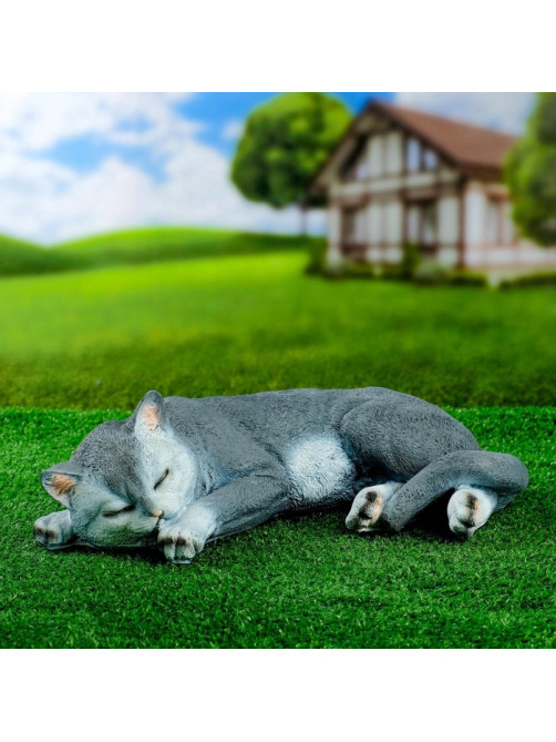 Садовая фигура из полистоуна «Кот Кузя», 13×24×40 см