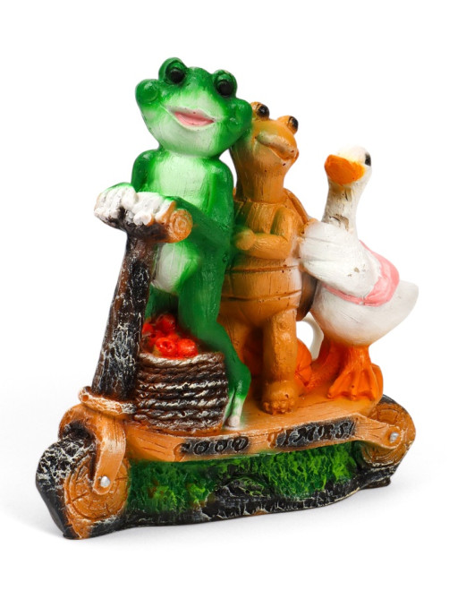 Садовая фигура из полистоуна «Зверюшки на самокате», 30×10.5×28 см