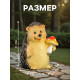 Садовая фигура из полистоуна «Ежик с мухомором», 11×9×8.5 см