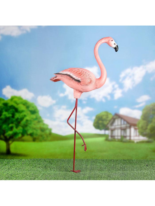 Садовая фигура из полистоуна «Фламинго», 87×40×18 см