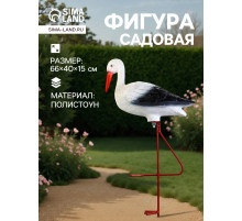 Садовая фигура из полистоуна «Аист», 66×40×15 см