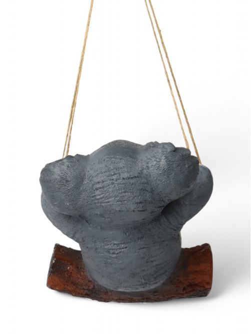 Садовая фигура из полистоуна «Коала на бревне», подвесная, 25×15×24 см