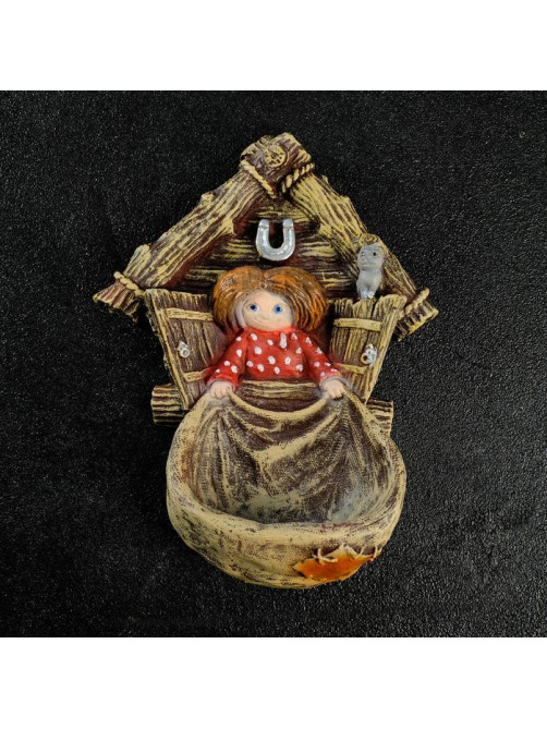 Садовая фигура - ключница из полистоуна «Домовёнок Кузя», подвесная, 27 см