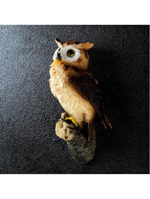 Садовая фигура из полистоуна «Филин», подвесная, 11.5×11.5×24.5 см