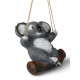 Садовая фигура из полистоуна «Коала на бревне», подвесная, 25×15×24 см