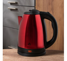 Чайник электрический Luazon LSK-1804, металл, 1.8 л, 1500 Вт, красный