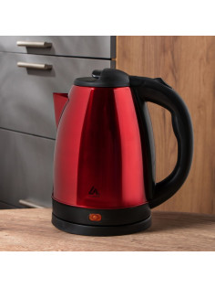 Чайник электрический Luazon LSK-1804, металл, 1.8 л, 1500 Вт, красный