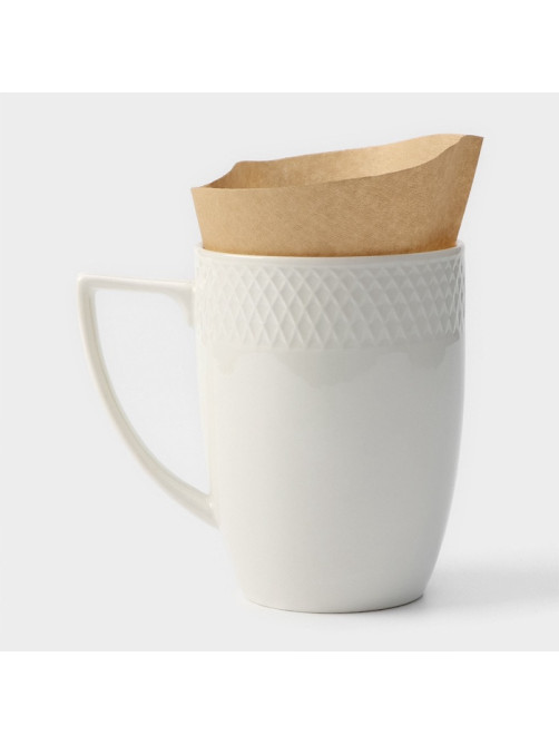 Фильтры для заваривания кофе V60 Доляна Tasty, неотбелённые, набор 50 шт., 13×12 см, бумага