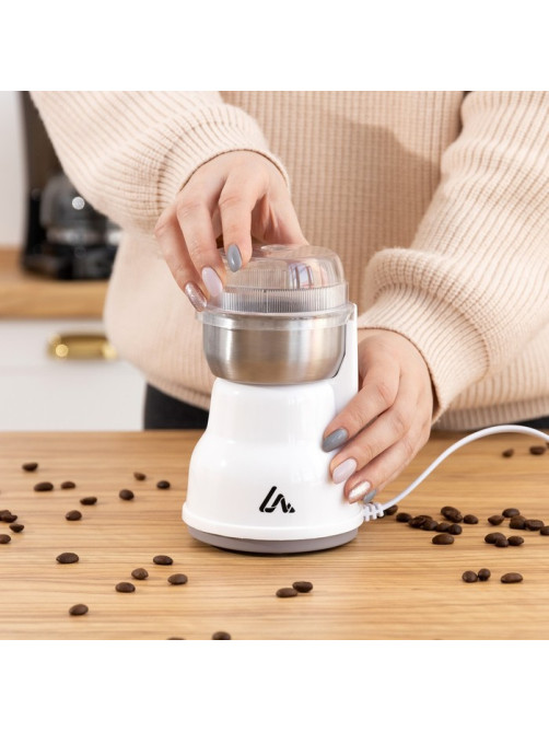 Кофемолка электрическая Luazon LMR-05, 160 Вт, 50 г, белая