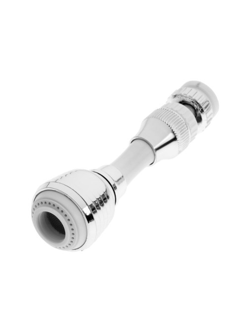 Аэратор ZEIN Z3605, поворотный, на шарнире, гибкий, 2 режима, хром/белый
