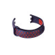 Ремешок для фитнес-браслета Mi Band 8/9 Luazon, с перфорацией, чёрный, красный