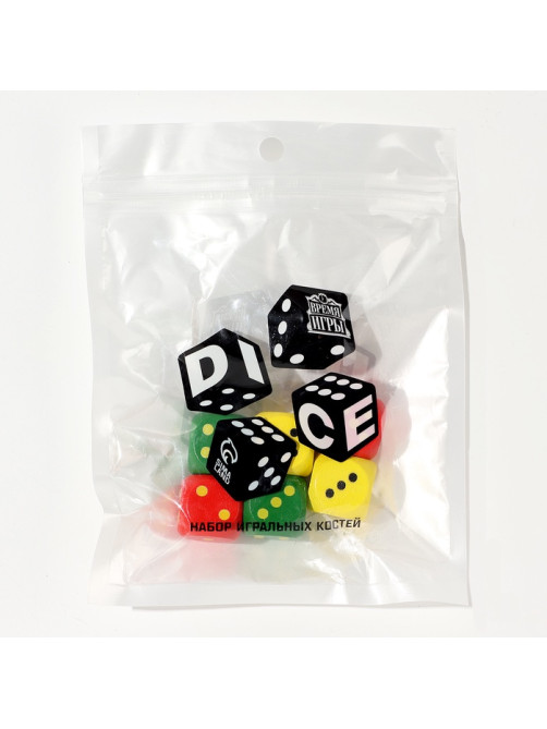 Кубики игральные Время игры, 2×2 см, набор 6 шт.