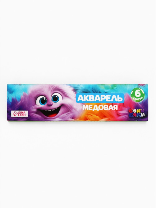 Акварельные краски, 6 цветов, «Монстрик»