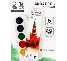 Акварельные краски, 6 цветов, «Герб»