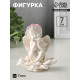 Фигурка гипс «Ангел на цветке», 8.5×7.5×7 см, перламутр