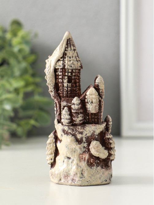 Фигурка гипс «Замок», 12×6 см, коричневая