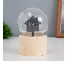 Фигурка световая RISALUX «Дом», LED-ночник, 3×AG10, шар-8 см, 6.5×6.5×11.5 см