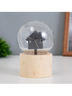 Фигурка световая RISALUX «Дом», LED-ночник, 3×AG10, шар-8 см, 6.5×6.5×11.5 см
