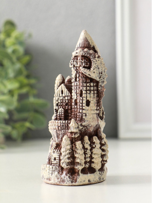 Фигурка гипс «Замок», 12×6 см, коричневая