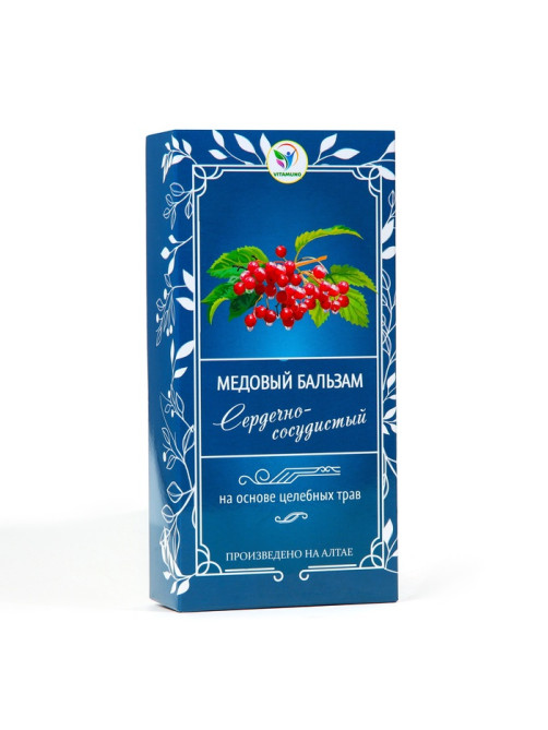 Безалкогольный алтайский медовый бальзам на травах Vitamuno «Сердечно-сосудистый», 250 мл