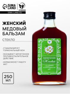 Безалкогольный алтайский медовый бальзам на травах Vitamuno «Женский», 250 мл