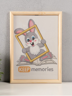 Фоторамка для фото 21×30 см Keep memories, белое дерево, (пластиковый экран), дерево