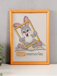 Фоторамка для фото 21×30 см Keep memories, сосна, (пластиковый экран), дерево