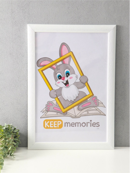 Фоторамка для фото 40×60 см Keep memories Luxe Elegance, пластик, белый, (пластиковый экран)