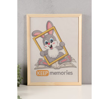 Фоторамка для фото 30×40 см Keep memories «Канон», белое дерево, (пластиковый экран)