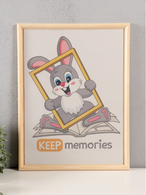 Фоторамка для фото 30×40 см Keep memories, белое дерево, (пластиковый экран), дерево