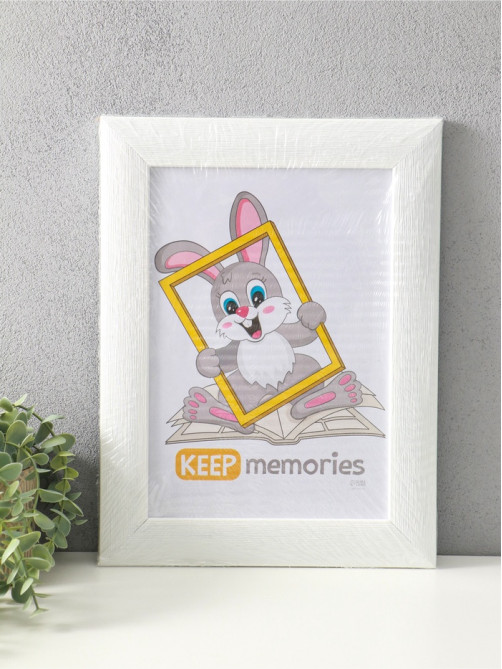 Фоторамка для фото 21×30 см Keep memories Luxe Elegance, с ножкой, пластик, белый, (пластиковый экран)
