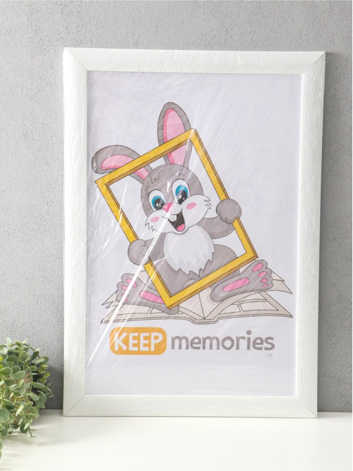 Фоторамка для фото 40×60 см Keep memories Luxe Elegance, пластик, белый, (пластиковый экран)