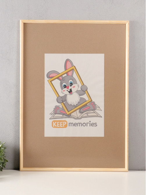 Фоторамка для фото 50×70 см Keep memories белое дерево, (пластиковый экран)