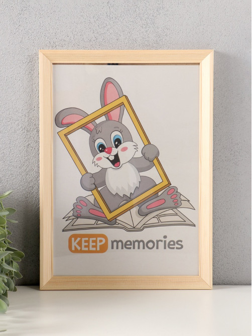 Фоторамка для фото 21×30 см Keep memories «Канон», белое дерево, (пластиковый экран)